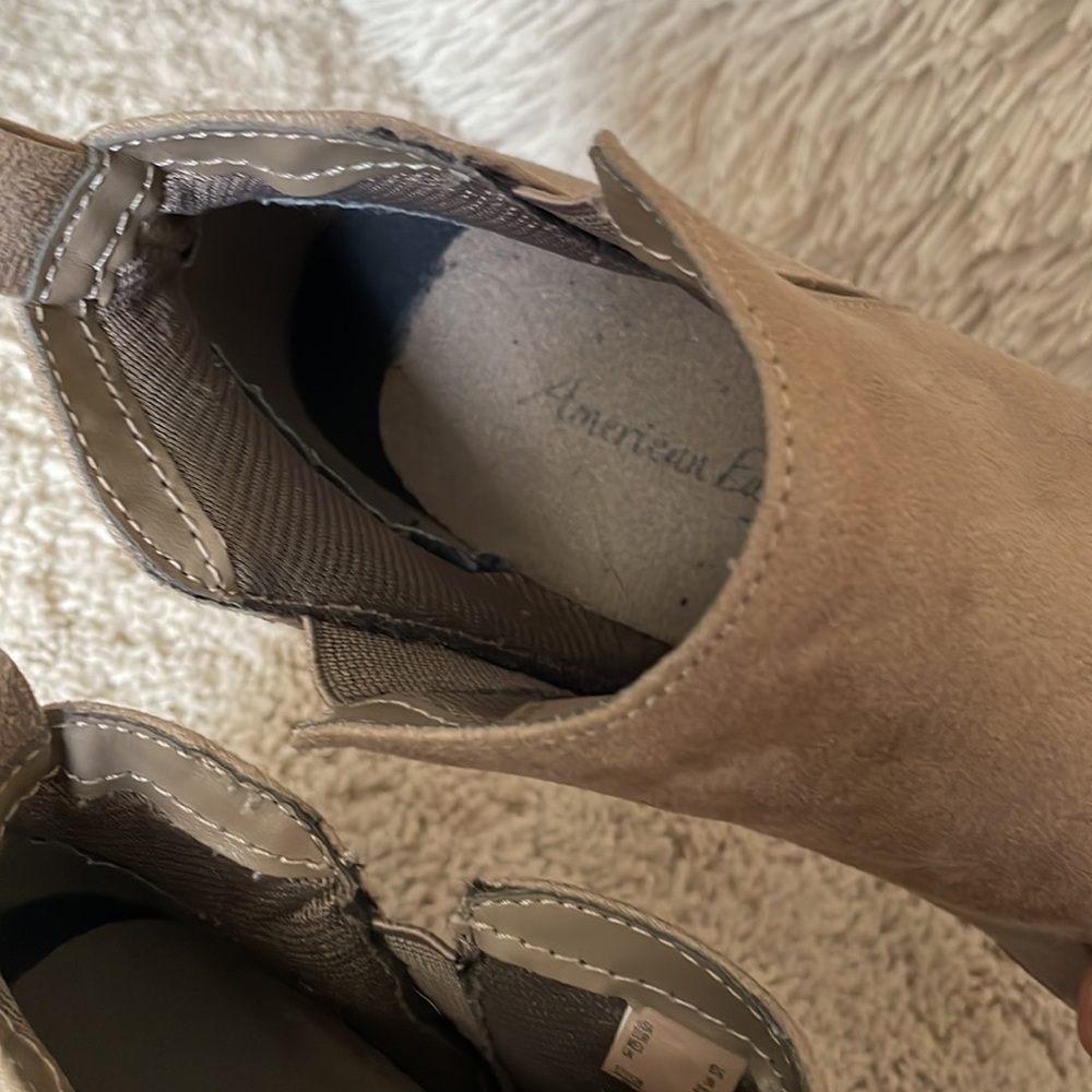 Ankle Boots Beige Tan Size 6.5 - Picture 15 of 16